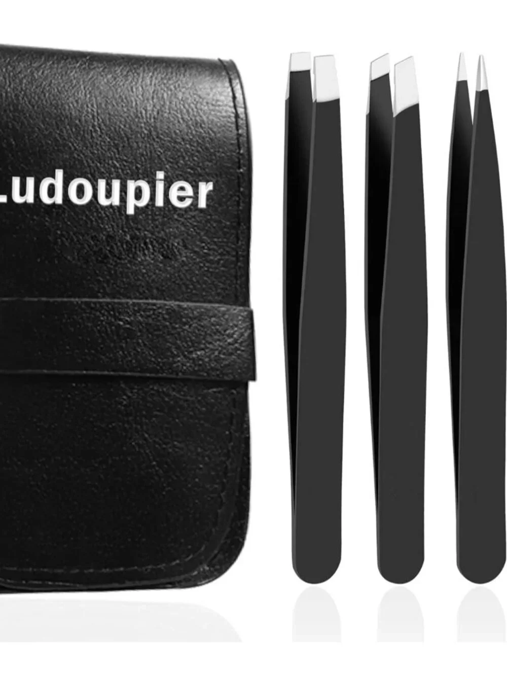 4 Pieces +1] Tweezers Set with Travel Case for Women & Men | Plucker for Facial